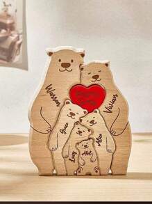 Quebra-cabeça de Ursos de Madeira da Família, Presente Personalizado, Quebra-cabeça de Urso Fofo de Madeira Personalizado com 2-6 Nomes de Membros da Família, Somos Presentes Personalizados de Quebra-cabeça de Nomes de Membros da Família para Casa, Presente Ideal para Dia das Mães, Dia dos Pais, Decoração de Inauguração da Casa, Presente Único para Mãe e Pai, Dia dos Namorados, Decoração do Dia dos Namorados, Multifuncional, Ornamental, Anti-Mofo, Reutilizável, Adorável, de Alta Qualidade, Fofo, Colorido, Moderno, Personalizado, Único, Presentes Ideais para Ele, Presentes Ideais para Ela, Ela, Namorado, Namorada, Pai, Mãe, Família, Amigos, Filho, Filha, Estudantes, Sala de Jantar, Banheiro, Sala de Estar, Quarto, Escritório, Sala de Chá, Escola, Casa, Renovação do Quarto de Casa, Aniversário, Formatura