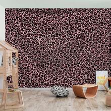 1 件粉色豹纹图案挂毯，适用于客厅、卧室、办公室、家居装饰、派对装饰的涤纶壁挂装饰，具有垂坠效果的矩形厨房壁挂布。配有 3 个墙钉和 2 个夹子。，房间装饰，房间旗帜，挂毯，壁挂，粉色挂毯 - 彩色 - 查看 4