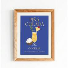 1pc Cheers Kir Royale Cocktail Island Iced TeaPina Colada Tequila Poster In Nghệ thuật treo tường Tranh Canvas Trang trí phòng Trang trí nhà Không có khung - Nhiều màu - Xem 6