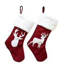 1 件，圣诞树吊坠，圣诞袜礼品袋，场景装饰，节日配件，生日派对用品，房间装饰，圣诞礼物，家居装饰，圣诞节 - 麋鹿 - 查看 9