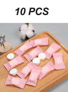 10/20 chiếc khăn nén Mini Tablets dùng một lần Khăn mặt di động dùng cho du lịch, cắm trại, đi bộ đường dài, thể thao, thẩm mỹ viện, khăn lau tay tại nhà - Hồng - Xem 8