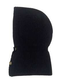 1 件女士秋冬羊毛混纺纯色针织帽带调节钮，拉法帽两用保暖无檐小便帽 - 多色 - 查看 9