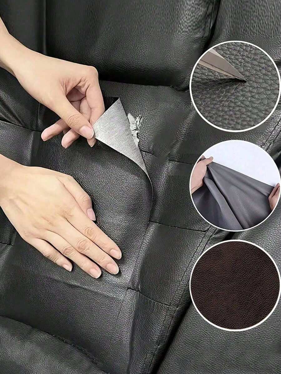 2 件/套 20*30 厘米自粘 PU 皮革修补套件 - 快速修复家具和汽车内饰修复，用于沙发修补家具桌椅贴纸、座椅包鞋床修复 PU 人造皮革皮、家居饰品 - 彩色 - 查看 1