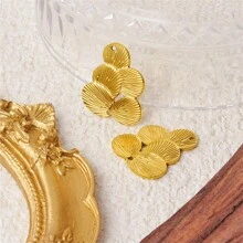 5pcs High-End Fashionable Multipattern Stainless Steel Gold And Silver Sunburst Geometric Pendant Ring Charms, Suitable For DIY Jewelry Making Necklace Bracelet Earrings