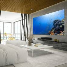 HALMAN Projection Screen, 100 Inch Projector Screen, Foldable And Anti-Light, High Contrast, Accurate Color Restoration, For Party, Home Theater, Games And Office - Grey - View 4