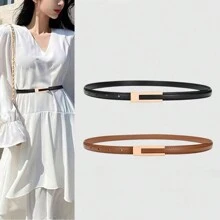 Women Vintage Waist Belt, Simple And Versatile Dress Decoration PU Leather Belt Fall, Autumn, Halloween