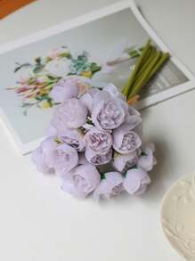 9pcs/Lot High Quality Artificial Rose Bouquet, Decoration For Home, Wedding Ceremony Aisle Flowers, Bridal Bouquet, Valentine's Day, Gift Gifts Birthday Graduation - Multicolor - View 17