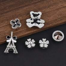 12 CHIẾC Bling Giày Charm Trang Trí Giày Dễ Thương Cho Phụ Nữ Chuỗi Ngọc Trai Phụ Kiện Giày Màu Hồng Bùa Giày Charm Hoa Tự Làm Phong Cách Riêng - màu sắc hỗn hợp - Xem 2