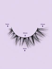 7Pairs D Curl Of Natural Cross Full False Eyelashes,Thick Curling Fluffy Eyelashes For Party Use Manga Eyelashes, Travel Essentials,Dramatic 3D Mink Lashes Long Wispy Eyelash Cilia,Messy,Multi-Layered Eyelashes Short Thick Fake Eyelash Extension Bulk Faux Cils Makeup Products100% Natural Fake Lashes Comfortable To Wear Handmade Upper Lash Winged End Eye Elongated Eyelashes Natural Cilios Volume Popular Make Up Beauty Tools - 黑色 - 查看 2