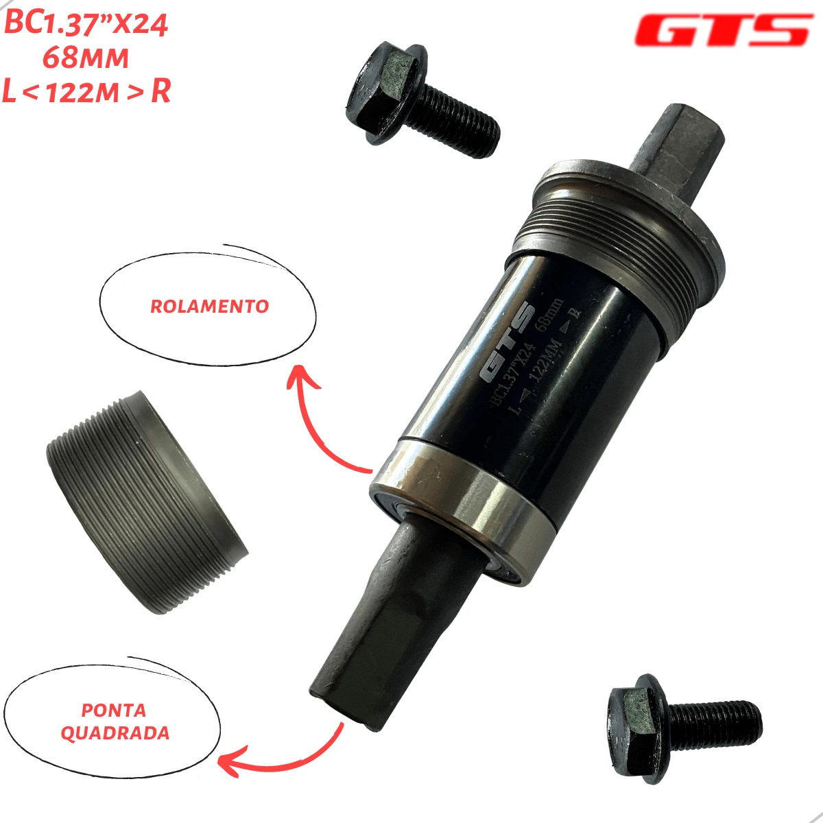 Gts Triple Crown Crankset For Covered Bike Rim 29, 26 And 24 Gear 24/34