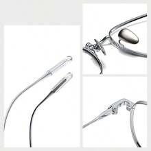 超轻纯钛方框7g，极简风格超薄纯钛商务小框复古眼镜，设计师纯色钛经典4季 - 多色 - 查看 9