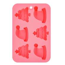 1 Khuôn bánh Giáng sinh Khuôn bánh quy silicon Khuôn làm bánh pudding fondant mũ ông già Noel tự làm cho Giáng sinh, năm mới và lễ hội nướng bánh - Nhiều màu - Xem 9