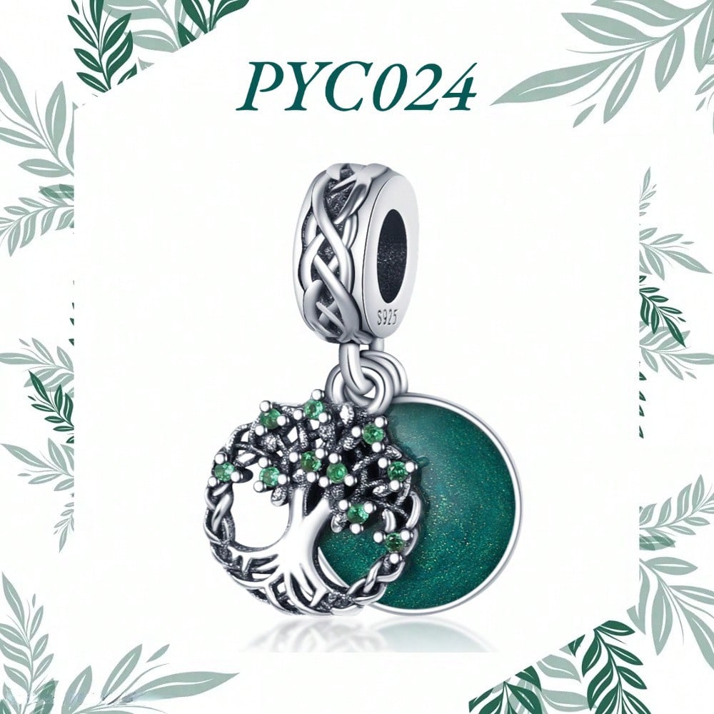 1 Piece Of 925 Sterling Silver Plant Tree Charm Amulet Longevity Tree Charm Suitable For DIY Women's Bracelet Pendant To Send Lovers And Family Birthday Gifts Women's Jewelry Making Pendant