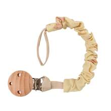 1pc Infant Fashion Printed Grid, Polka Dot & Striped Pacifier Clip & Wooden Pacifier Clip, Daily Use - Multicolor - View 14