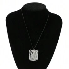 1pc Cartoon Anime Attack On Titan Corps Badge, Fashionable And Personalized Wing Token Pendant Necklace, Suitable For Daily Wear