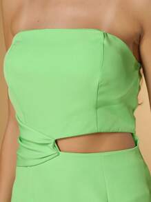 WUUW Women Long Dress, Elegant Summer Women Dress, Party Women Dress - màu xanh lá - Xem 3
