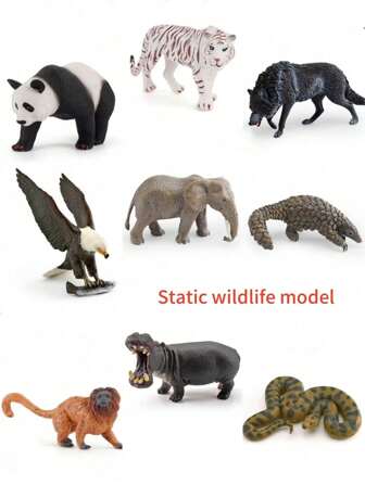 1pc Static Models Of Wild Animals, Solid Materials, Simulated Shapes, Cultivating Children's Cognitive Ability Towards Animals, Suitable For Teaching, School Season, Holiday Halloween Gifts, And Decorative Ornaments,Christmas And Halloween Decorations