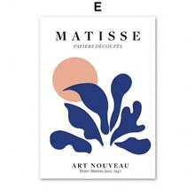 1pc Retro Matisse Abstract Leaf Flower Wall Art Print Canvas Painting Nordic Poster Wall Picture For Living Room Interior Decoration No Frame - Multicolor - View 13