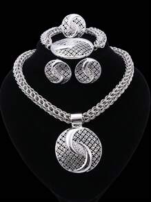 Luxury Dubai Crystal Necklace Jewelry Sets Fashion Nigerian Wedding African Beads Costume Jewelry