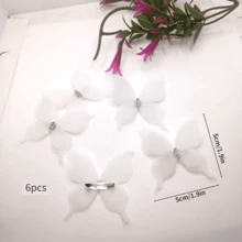 2 phụ kiện trang trí rèm cửa hình bướm, với rèm cửa họa tiết bướm voan kim cương ba lớp mới có kiểu dáng ghim, dùng làm phụ kiện trang trí rèm cửa cho gia đình. - Nhiều màu - Xem 5