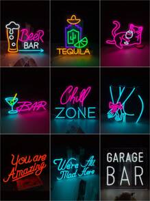 1pc Neon Sign LED Decorative Light, USB Powered, Suitable For Bar, Bedroom, Party, Club, Man Cave, Nightclub, Retail Store
