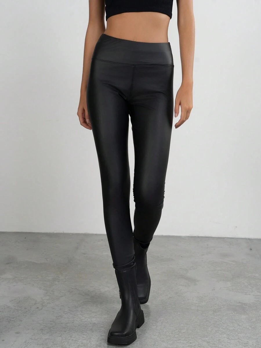 Pantalon moulant pour femme, à la mode, confortable et polyvalent - Noir - Voir 1