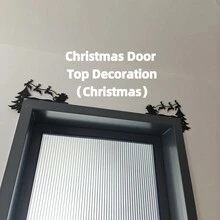 1 đồ trang trí trong nhà/ngoài trời hình ông già Noel theo phong cách Gothic, dễ lắp đặt, độc lập hoặc tự dán, dễ thương và kỳ quặc với không khí ngày lễ, quà tặng tốt nhất - màu đen - Xem 8