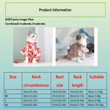 Ropa de perro kimono japonés de la nueva brisa primaveral, ropa de mascota kimono Shiba Inu japonés, ropa de gato japonés, disfraces de Halloween - Multicolor - Ver 3
