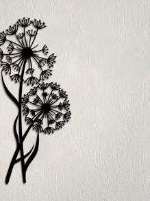 1 pièce Décoration murale en métal, pissenlit, 30 cm x 18,5 cm, design de graines volantes, décoration de maison moderne créative, sculpture murale unique, convient pour la décoration de la maison et de la cuisine, décoration murale en métal, cadeau idéal pour une pendaison de crémaillère