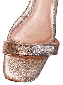 Women's Block Heel Sandal All In Color's Patent Leather Comfortable Elegant And Classic Ref. 31/45 - Đồng - Xem 3