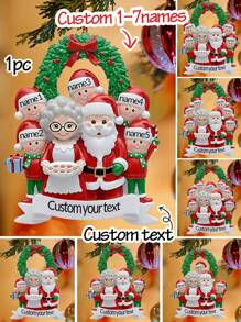 1PC Christmas Ornaments Personalized Christmas Ornaments With Name - Custom Santa Claus Decoration Christmas Ornaments 2024,Multi-Functional,Adjustable,Durable,Anti-Mold,Ornamental,Reusable,Exquisite,Adorable,High-Quality,Modern,Colorful,Cute,Comfortable,Stylish,Custom,Personalized,Unique,Ideal Gifts For Him,Ideal Gifts For Her,Boyfriend,Girlfriend,Dad,Mom,Family,Friends,Son,Daughter,School Students,Office,Tea Room,School,Home