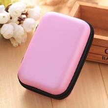 1 pieza Bolsa de almacenamiento multifuncional para juegos de cartas, auriculares inalámbricos, bolsa de EVA, posibles problemas menores de costura. Bolsa de almacenamiento de cable de carga de datos portátil, estuche con cierre resistente a golpes, estuche de viaje para auriculares, disponible en varios colores