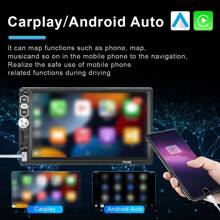 Apple CarPlay Head Unit Single Din Touchscreen Car Stereo Android Auto 7 Inch Car Radio With Bluetooth Mirror Link USB Charging & FM AUX TF - Black - View 2
