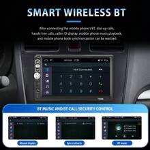 Apple CarPlay Head Unit Single Din Touchscreen Car Stereo Android Auto 7 Inch Car Radio With Bluetooth Mirror Link USB Charging & FM AUX TF - Black - View 8