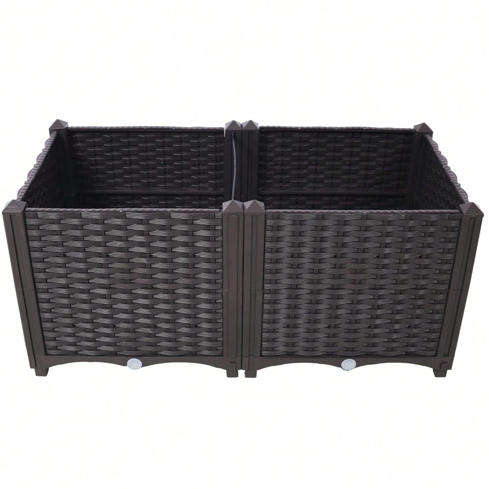 Deep Raised Garden Bed Plastic Planter Boxes For Vegetables Flowers