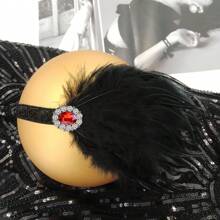 1 件 20 世纪 20 年代女士复古配饰派对/化妆舞会羽毛头带、节日水钻发箍装饰 - A - 查看 12
