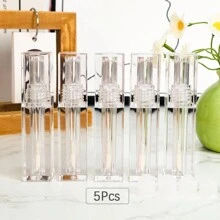 5 件/3 件/1 件 3ml 方形透明唇彩管、唇彩管、透明刷条唇彩分配瓶、化妆品包装、可补充迷你唇彩管和口红瓶、DIY 唇彩旅行透明口红容器、女性化妆品配件、化妆、便宜、房间装饰、梳妆台、旅行、卧室、化妆配件 - 彩色 - 查看 14