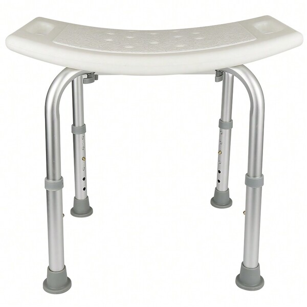Siège de Douche Tabouret de Douche à Hauteur Réglable Chaise de Douche Médical Bain 150KG Pied en Aluminium - Blanc