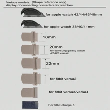 2条18mm/20mm/22mm快拆尼龙表带，兼容三星Galaxy Watch 7/4/5/6 40mm/44mm/6 Classic 43mm/47mm/Active 2/Gear S3 Classic；弹性尼龙表带，适用于华为Watch GT5/GT4 41mm/46mm/GT2/GT 3 42mm/46mm/Watch 4 Pro/GT 5 Pro；可调节弹性尼龙表带，兼容 49mm/46mm/45mm/44mm/42mm/41mm/40mm/38mm，男女通用 - 黑+深灰 - 查看 5