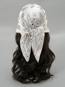 1pc Paisley Printed Bandana Headband Handbag Decoration Silk Square Scarf Suitable For Daily Use Bandana,Hair Band,Head Band Ideal For Dressing Up Your Look