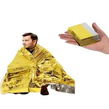 1件 130*210cm 应急生存保温毯 - 金色 - 查看 5