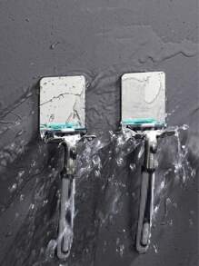 1/2/5pcs No Drill Stainless Steel Razor Holder: Versatile Wall Mount Shaver Holder Home Bathroom Decor Fall Decor Back To School