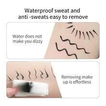 1 Bút kẻ mắt và kẻ lông mày màu đen chống thấm nước, khô nhanh, nhẹ, chống mồ hôi - màu đen - Xem 5