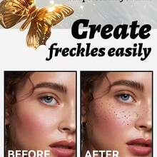 1 miếng dán vàng kim loại, hình dán ngôi sao và bướm lấp lánh chống thấm nước theo phong cách Châu Âu, dùng cho tiệc tùng, biểu diễn trên sân khấu, trang trí tàn nhang, hình dán Graffiti - Nhiều màu - Xem 9