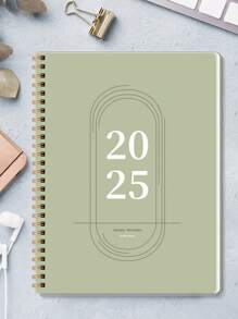 Agenda mensuel 2025 - 1 an, agenda mensuel 9"*7", bloc-notes pour liste de tâches pour femmes ou hommes - Organisateur facile pour booster votre productivité