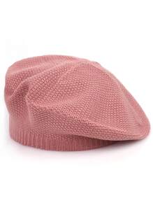 2pcs/1pc Women Casual Solid Color Knitted Beret Hat, Fashion & Versatile - Multicolor - View 15