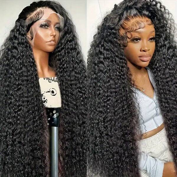 Water Wave Lace Front Wigs 100% Real Human Hair LHuman Hair 13x4 Lace Front Wigs Pre Plucked With Baby Hair Wet And Wavy Brazilian Virgin Deep Curly Lace Frontal Wigs 250% Density
