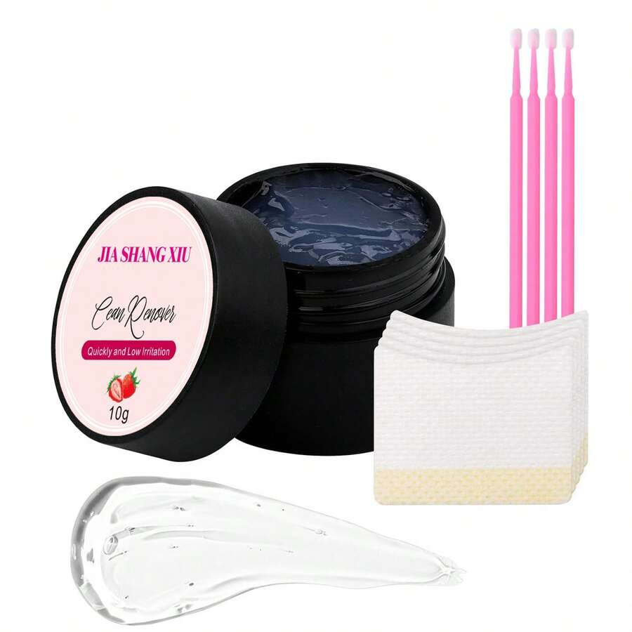 10g/0.353oz Eyelash Extension Makeup Remover Cream. Powerful Eyelash Glue Remover. Low Irritation Eyelash Adhesive Remover, Suitable For Sensitive Skin, Contains Phytosqualane - 無色 - 查看 1