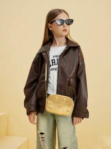 1pc Rhinestone Chain Gold And Silver Bag Girl's Single Fashion Niche Design Shoulder Messenger Bag Small Square Bag - Small Square Bag - View 7