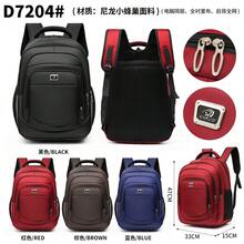 Men's Backpack Steel Cable Waterproof Notebook USB D7204 - 紅色 - 查看 10